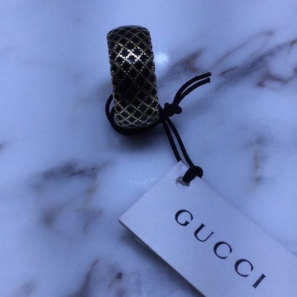 Gold and enamel GUCCI ring - Picture 2 of 4
